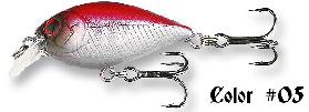 Seika Mini Flat plug met ratel en schoep, 41 mm/3.5 gr. ,kleur zilver/rood